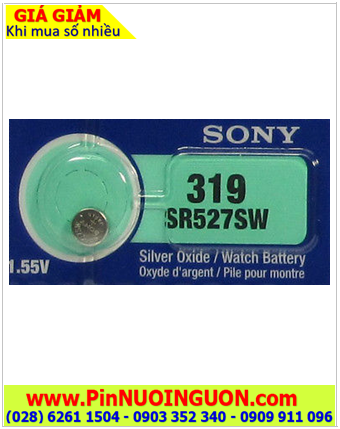  Sony SR527SW _Pin 319 ; Pin đồng hồ Silver Oxide 1.55v Sony SR527SW _Pin 319